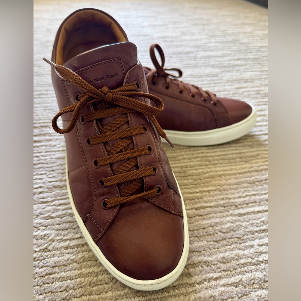 To Boot New York Colton, Brown Leather Sneakers, size 9 - Picture 10 of 16